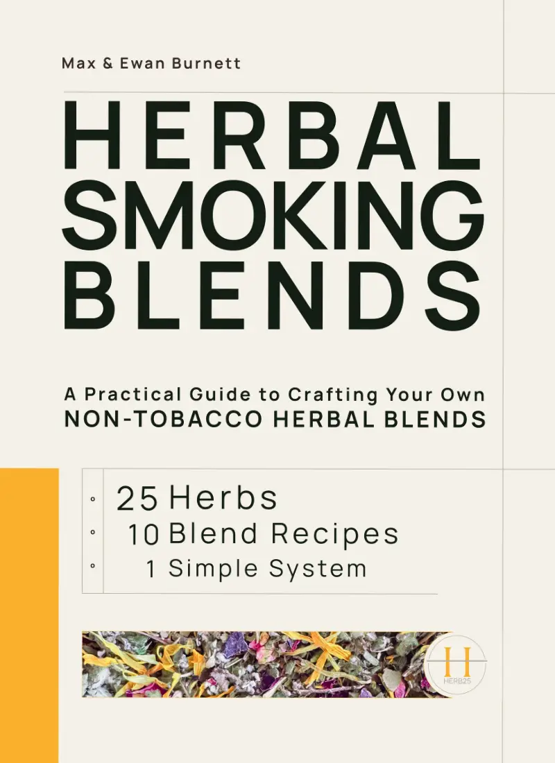 Herbal Smoking Blends book cover by Max and Ewan Burnett, Herb25 Collection