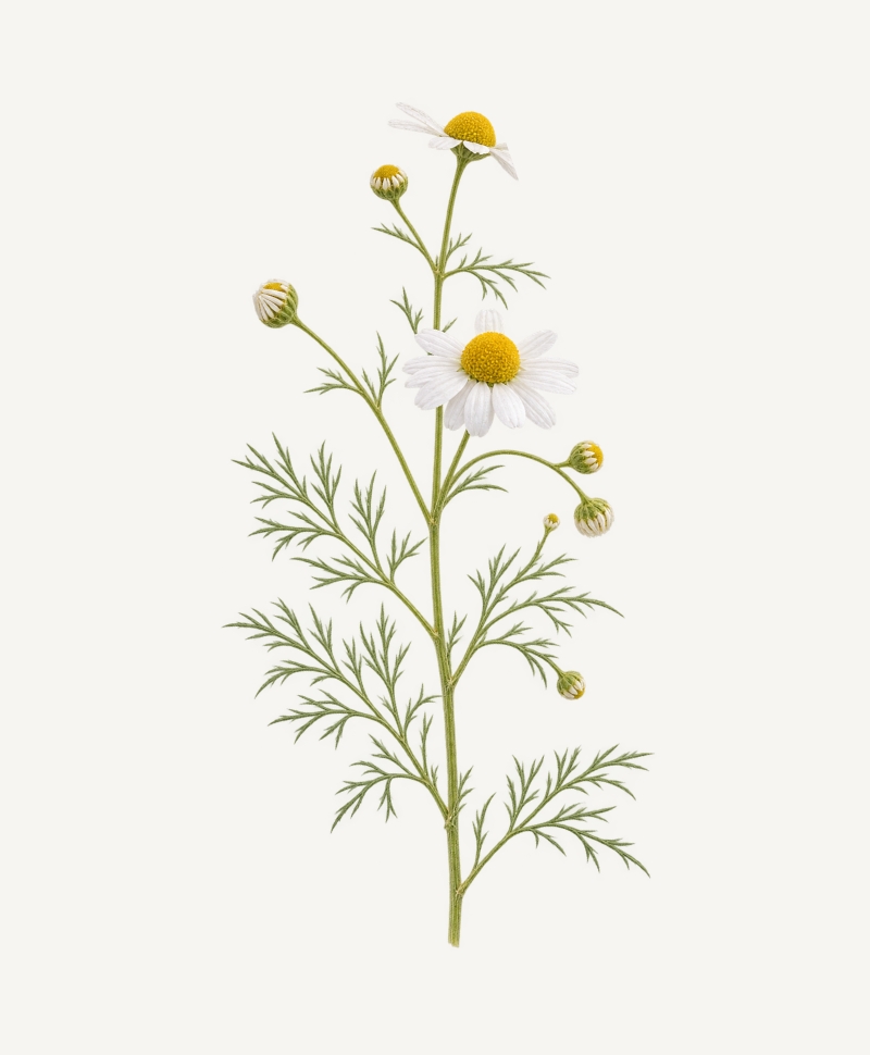 Chamomile stem illustration