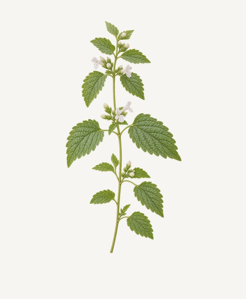 Lemon balm stem illustration