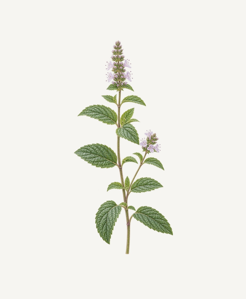 Peppermint botanical illustration